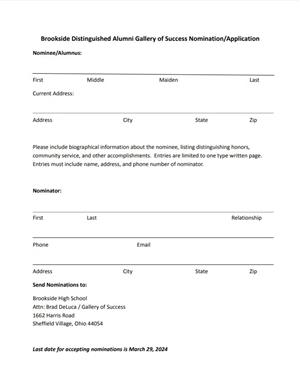 Gallery of Success Nomination Form